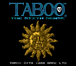 Taboo - The Sixth Sense Title Screen